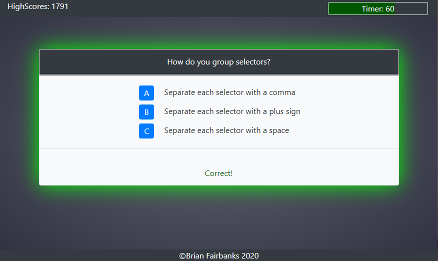 Quiz Game screenshot